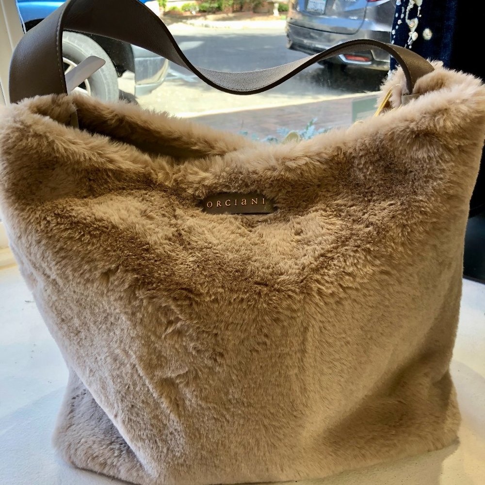 Orciani Fur Tote Bag with two straps